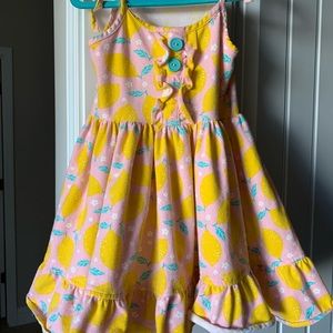 Eleanor Rose lemon knit dress